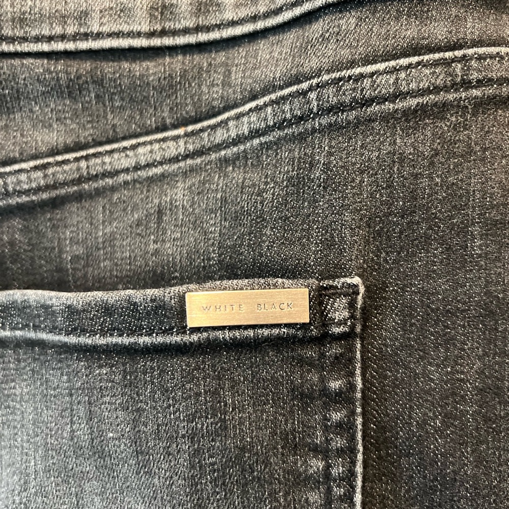 White House Black Market Denim Button-Front Skirt - Picture 5 of 11